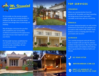 Mr Verandah Brochure