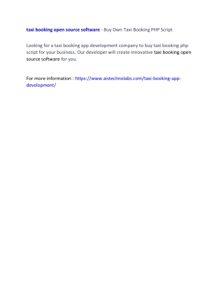 taxi booking open source software - Buy Own Taxi Booking PHP Script