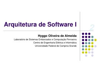 Arquitetura de Software I