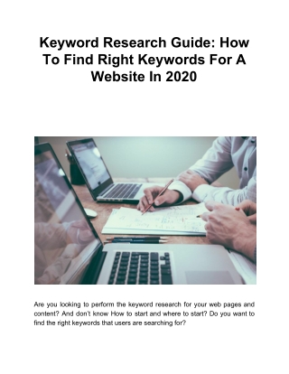 Keyword Research Guide: How To Find Right Keywords For A Website In 2020