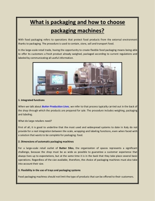 What is packaging and how to choose packaging machines