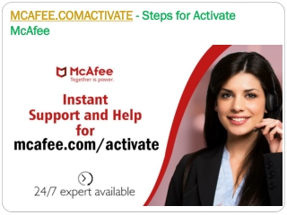 MCAFEE.COM/ACTIVATE - Steps for Activate McAfee
