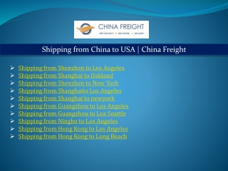 Shipping from Guangzhou to Los Seattle