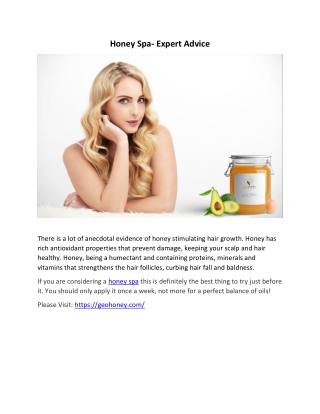 Honey Spa- Expert Advice