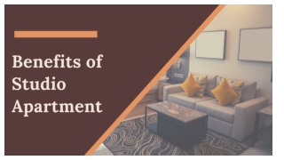 Benefits of Studio Apartments