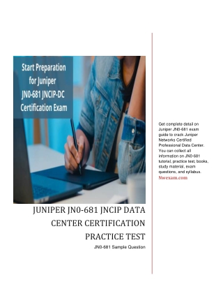 Actual Juniper JN0-681 JNCIP Data Center Certification Practice Test