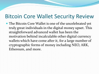 【1-856-254-3098】Bitcoin Core Wallet  Security Reviews