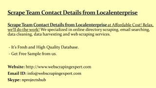Scrape Team Contact Details from Localenterprise