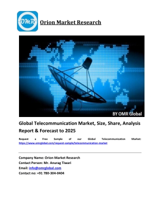 Global Telecommunication Market Growth, Size, Share, Industry Report and Forecast 2019-2025