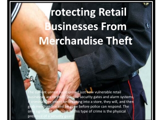 Protecting Retail Businesses From Merchandise Theft