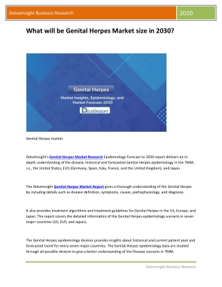 what will be Genital Herpes Market Size in 2030?