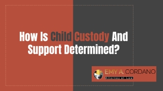 How Is Child Custody And Support Determined?