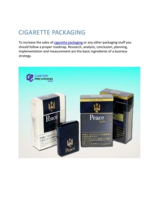 Cigarette packaging