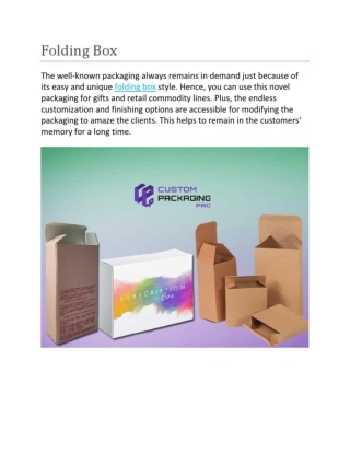 Folding Boxes