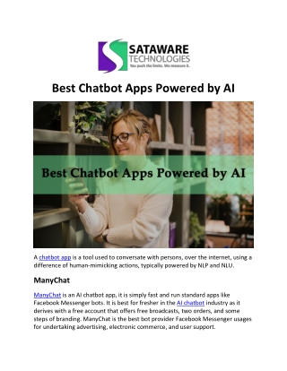 Best Chatbot Apps Powered by AI