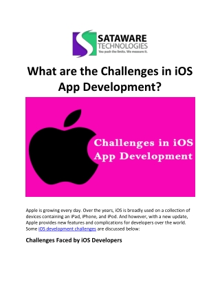 What are the Challenges in iOS App Development?