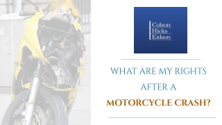 What Are My Rights After A  Motorcycle Crash?