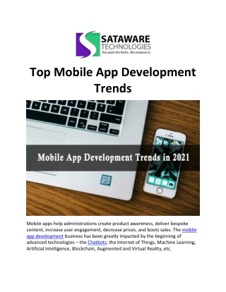 Top Mobile App Development  Trends