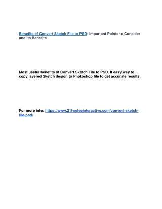 Benefits of Convert Sketch File to PSD: Important Points to Consider and its Benefits