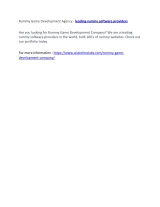 Rummy Game Development Agency - leading rummy software providers