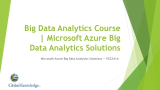 Big Data Analytics Course | Microsoft Azure Big Data Analytics Solutions