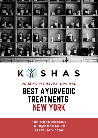 Find Best Ayurvedic Treatment in New York - Koshas
