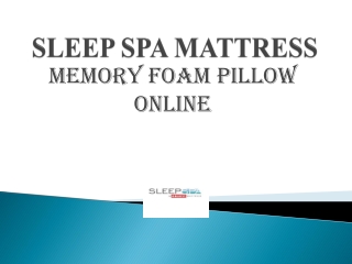 Sleep Spa Memory Foam Pillow Online