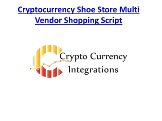 CRYPTOCURRENCY ELECTRONICS STORE MULTI VENDOR SHOPPING SCRIPT