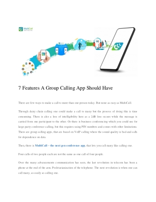 7 Features A Group Calling App Should Have