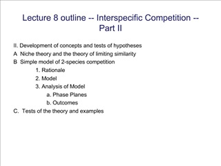 Lecture 8 outline -- Interspecific Competition -- Part II