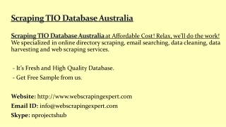 Scraping TIO Database Australia