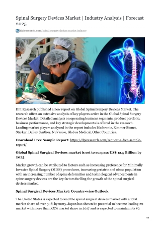 Spinal Surgery Devices Market | Industry Analysis | Forecast 2025