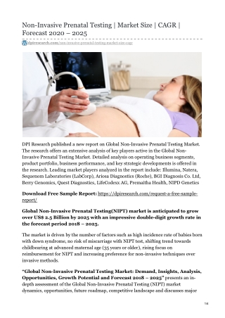 Non-Invasive Prenatal Testing | Market Size | CAGR | Forecast 2020 – 2025
