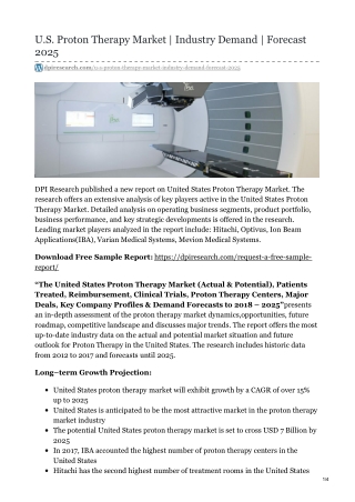 U.S. Proton Therapy Market | Industry Demand | Forecast 2025