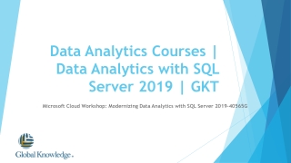 Data Analytics Courses | Data Analytics with SQL Server 2019 | GKT