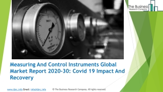 Measuring and Control Instruments Market Trends, Market Share, Industry Size, Opportunities, Analysis and Forecast to 20