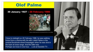 The Assessination of Olof Palme