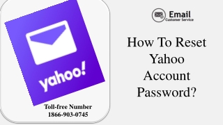 How to reset yahoo account password?