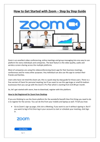 How to Get Started with Zoom – Step by Step Guide