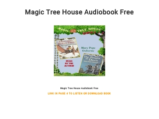 Magic Tree House Audiobook Free