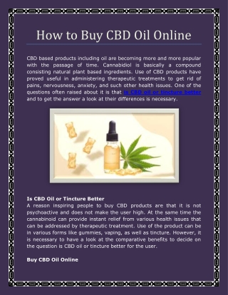 How to Buy CBD Oil Online