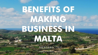 Benefits of Making Business in malta | Buy & Sell Business