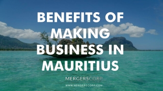 Benefits of Making Business in Mauritius | Buy & Sell Business