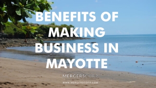 Benefits of Making Business in Mayotte | Buy & Sell Business