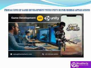 Pros & Cons of Game Development with Unity 3D for Mobile Applications