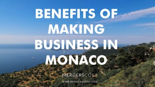 Benefits of Making Business in Monaco | Buy & Sell Business