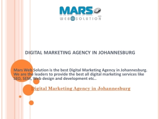 Digital Marketing Agency in Johannesburg