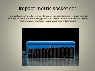 Impact Lineman socket set