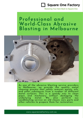 Professional and World-Class Abrasive Blasting in Melbourne