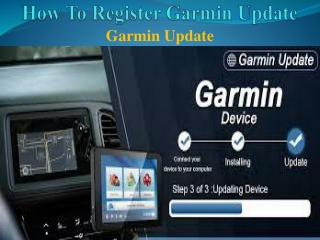 How To Register Garmin Update